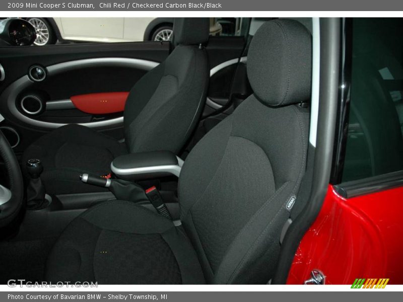 Chili Red / Checkered Carbon Black/Black 2009 Mini Cooper S Clubman