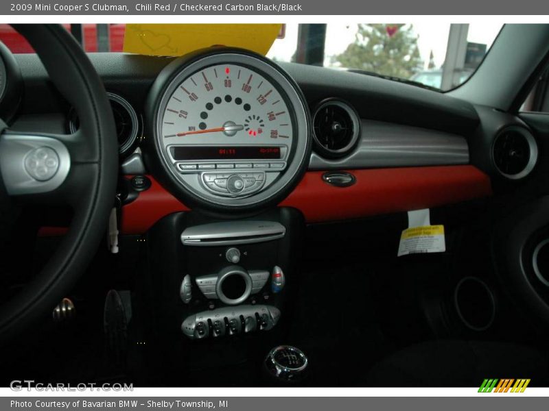 Chili Red / Checkered Carbon Black/Black 2009 Mini Cooper S Clubman