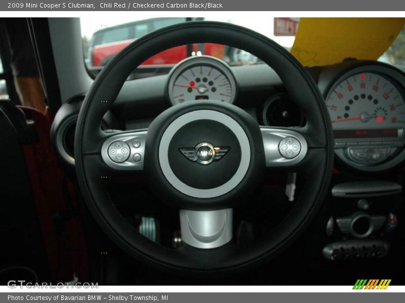 Chili Red / Checkered Carbon Black/Black 2009 Mini Cooper S Clubman
