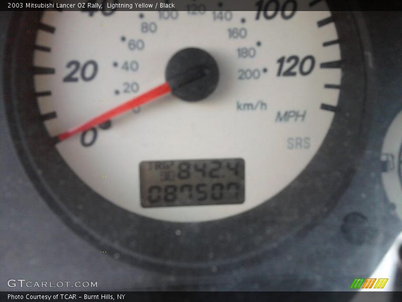 Lightning Yellow / Black 2003 Mitsubishi Lancer OZ Rally