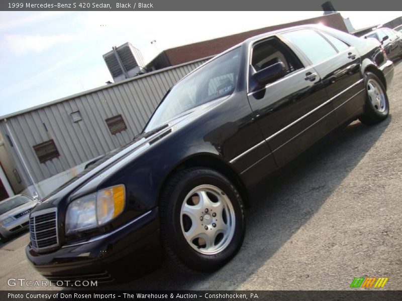 Black / Black 1999 Mercedes-Benz S 420 Sedan