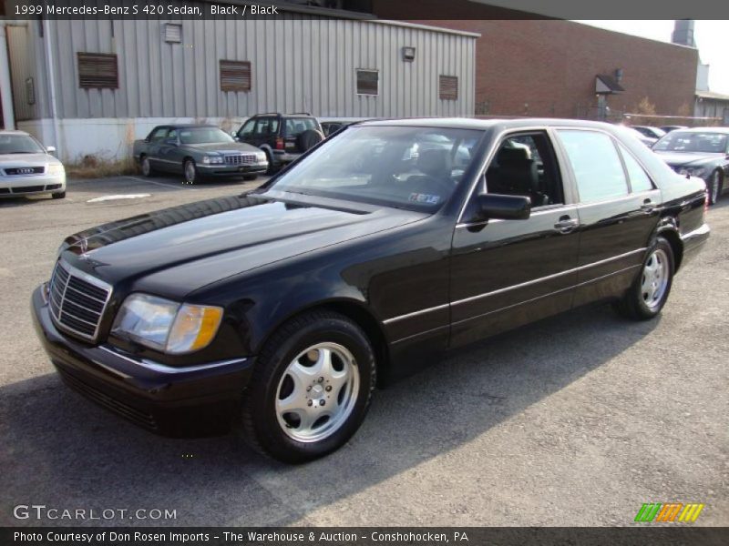 Black / Black 1999 Mercedes-Benz S 420 Sedan