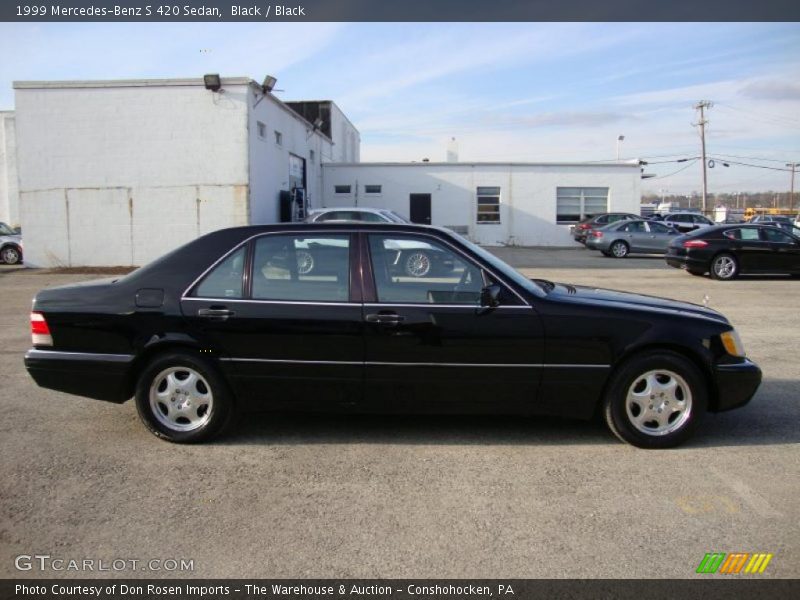 Black / Black 1999 Mercedes-Benz S 420 Sedan