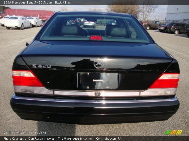 Black / Black 1999 Mercedes-Benz S 420 Sedan