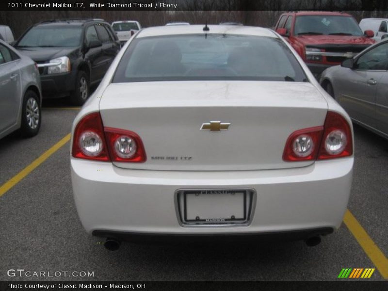 White Diamond Tricoat / Ebony 2011 Chevrolet Malibu LTZ