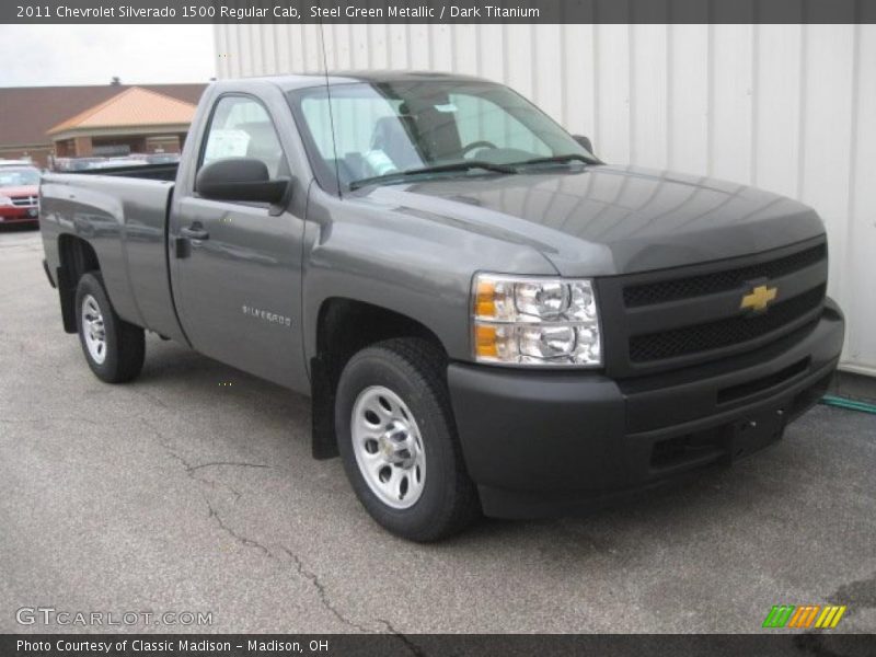 Steel Green Metallic / Dark Titanium 2011 Chevrolet Silverado 1500 Regular Cab