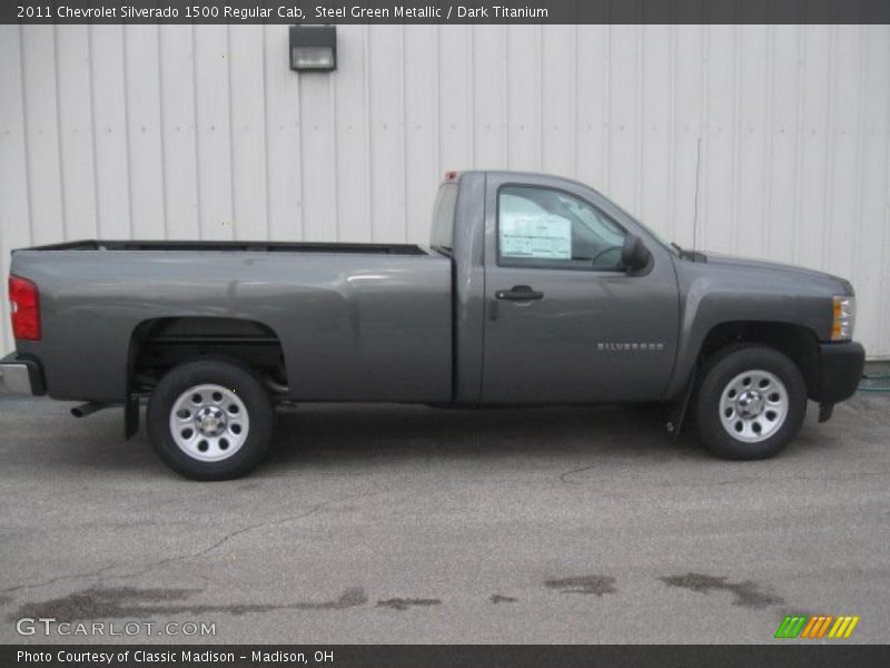 Steel Green Metallic / Dark Titanium 2011 Chevrolet Silverado 1500 Regular Cab