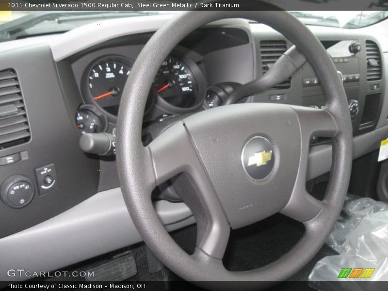 Steel Green Metallic / Dark Titanium 2011 Chevrolet Silverado 1500 Regular Cab