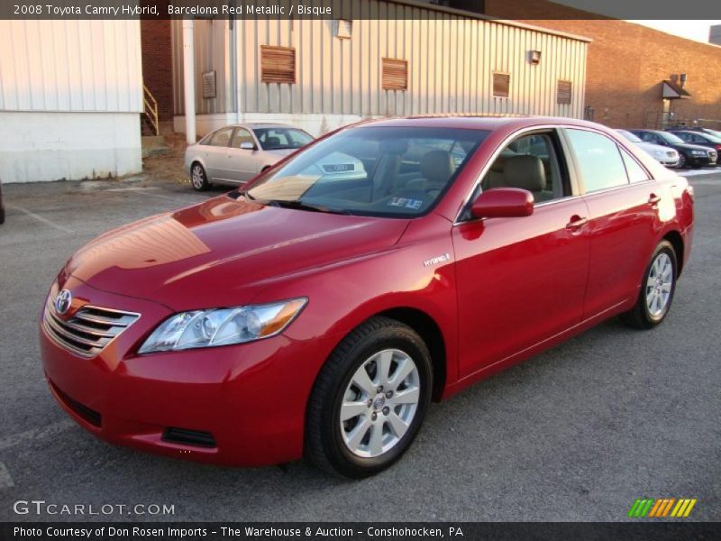 Barcelona Red Metallic / Bisque 2008 Toyota Camry Hybrid