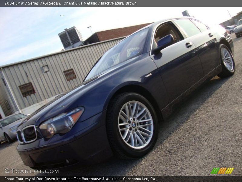 Orient Blue Metallic / Black/Natural Brown 2004 BMW 7 Series 745i Sedan