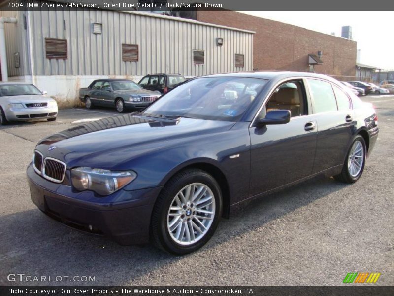 Orient Blue Metallic / Black/Natural Brown 2004 BMW 7 Series 745i Sedan