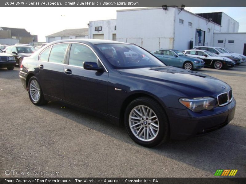 Orient Blue Metallic / Black/Natural Brown 2004 BMW 7 Series 745i Sedan