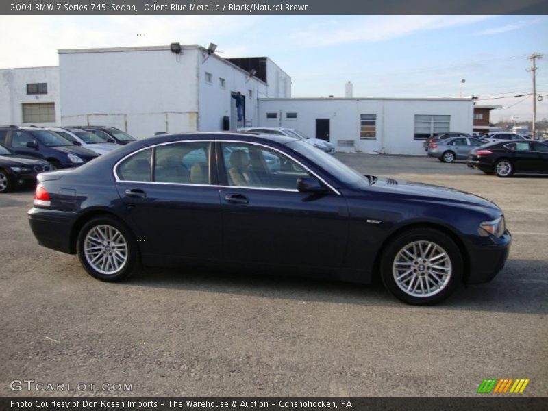 Orient Blue Metallic / Black/Natural Brown 2004 BMW 7 Series 745i Sedan