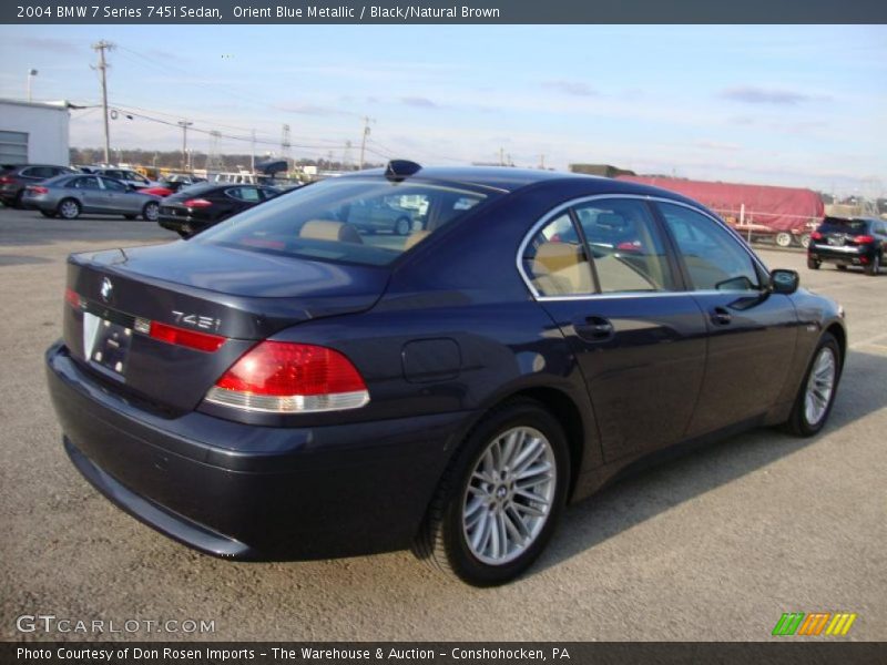 Orient Blue Metallic / Black/Natural Brown 2004 BMW 7 Series 745i Sedan