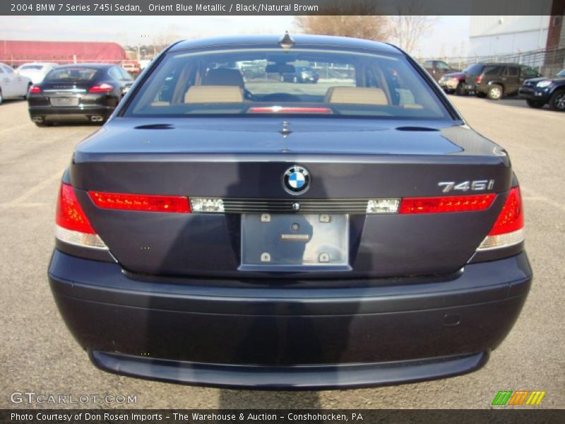 Orient Blue Metallic / Black/Natural Brown 2004 BMW 7 Series 745i Sedan