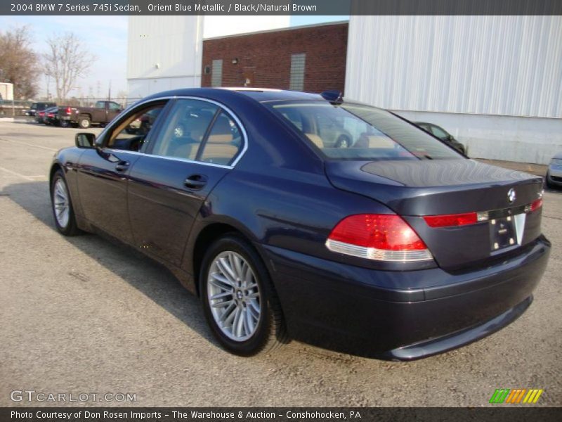 Orient Blue Metallic / Black/Natural Brown 2004 BMW 7 Series 745i Sedan
