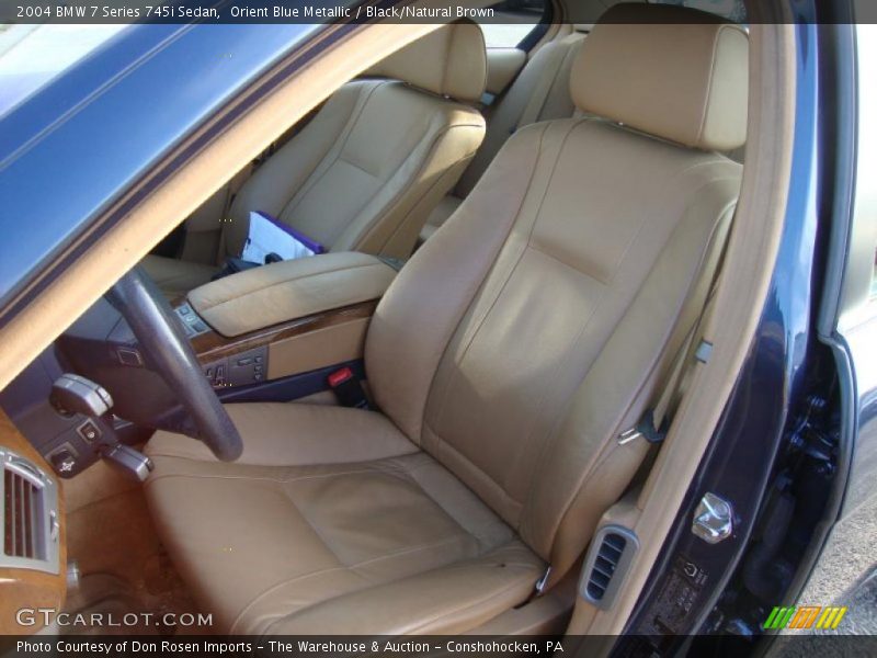  2004 7 Series 745i Sedan Black/Natural Brown Interior