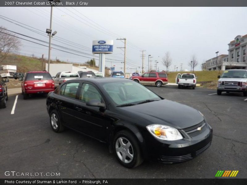 Black / Gray 2007 Chevrolet Cobalt LS Sedan