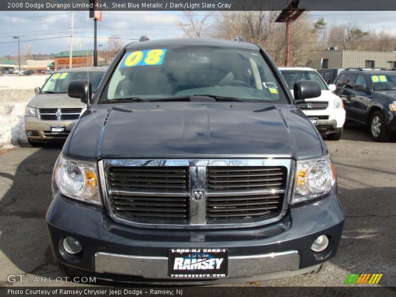 Steel Blue Metallic / Dark/Light Slate Gray 2008 Dodge Durango Limited 4x4
