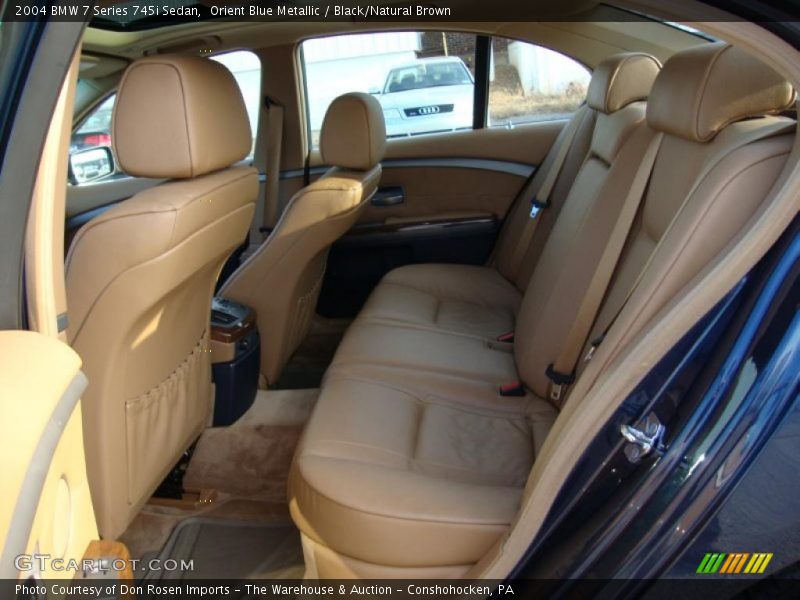  2004 7 Series 745i Sedan Black/Natural Brown Interior