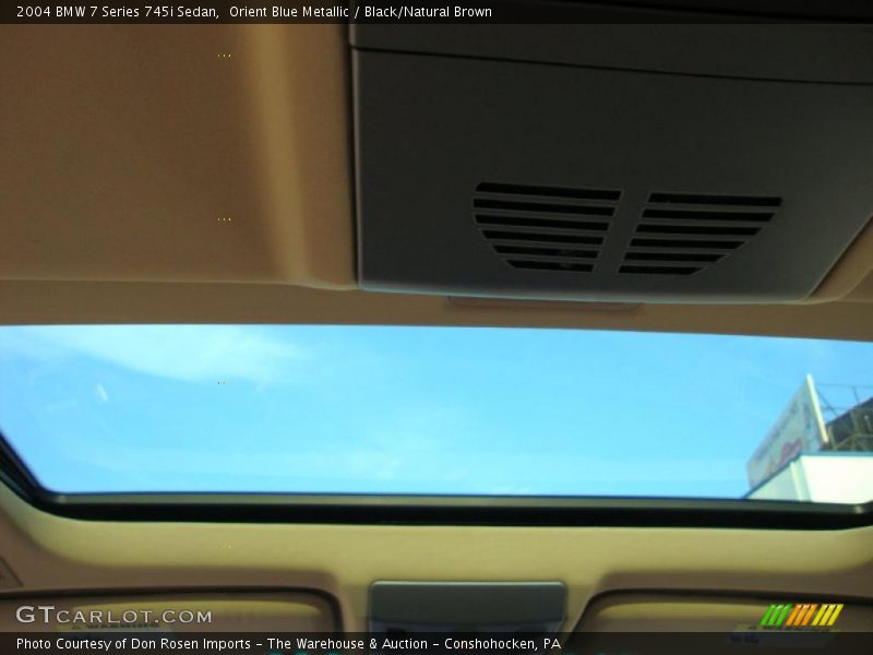 Orient Blue Metallic / Black/Natural Brown 2004 BMW 7 Series 745i Sedan
