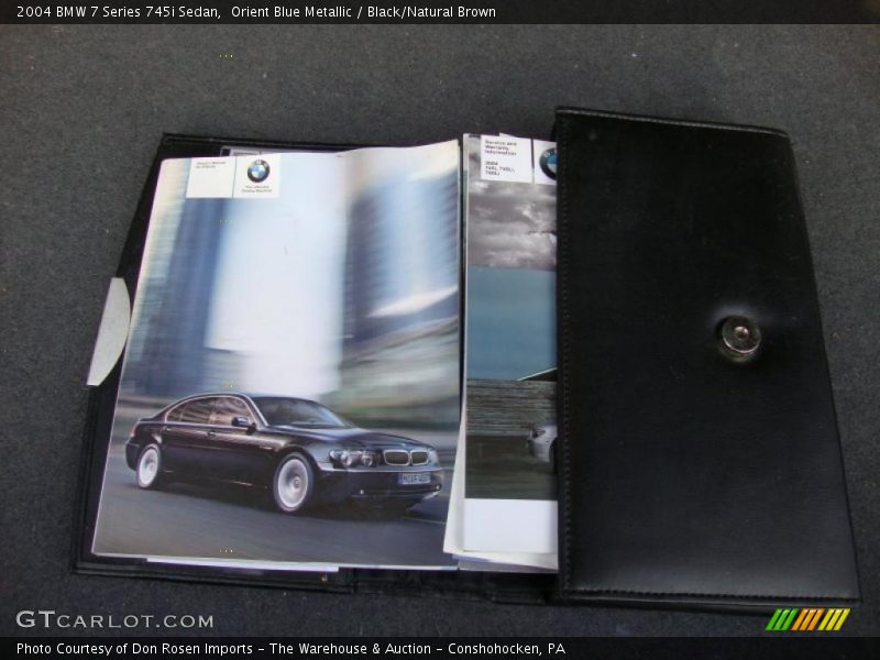 Orient Blue Metallic / Black/Natural Brown 2004 BMW 7 Series 745i Sedan