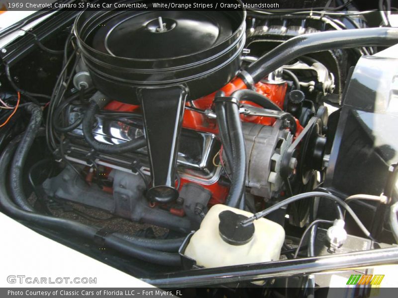 White/Orange Stripes / Orange Houndstooth 1969 Chevrolet Camaro SS Pace Car Convertible