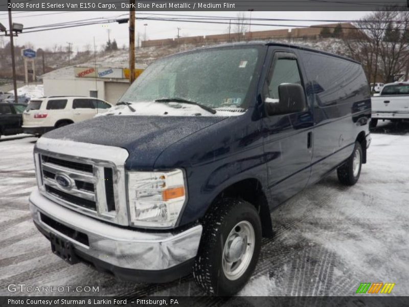 Dark Blue Pearl Metallic / Medium Flint 2008 Ford E Series Van E150 Cargo