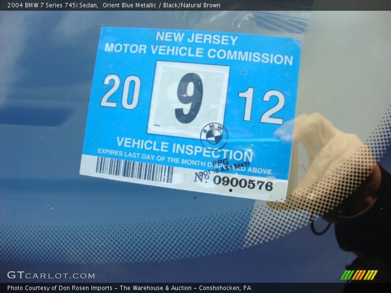 Orient Blue Metallic / Black/Natural Brown 2004 BMW 7 Series 745i Sedan