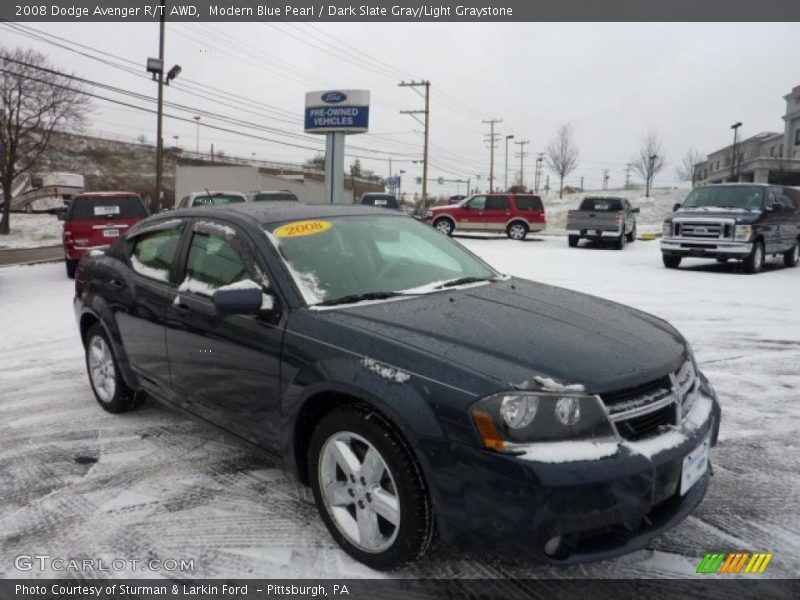 Modern Blue Pearl / Dark Slate Gray/Light Graystone 2008 Dodge Avenger R/T AWD