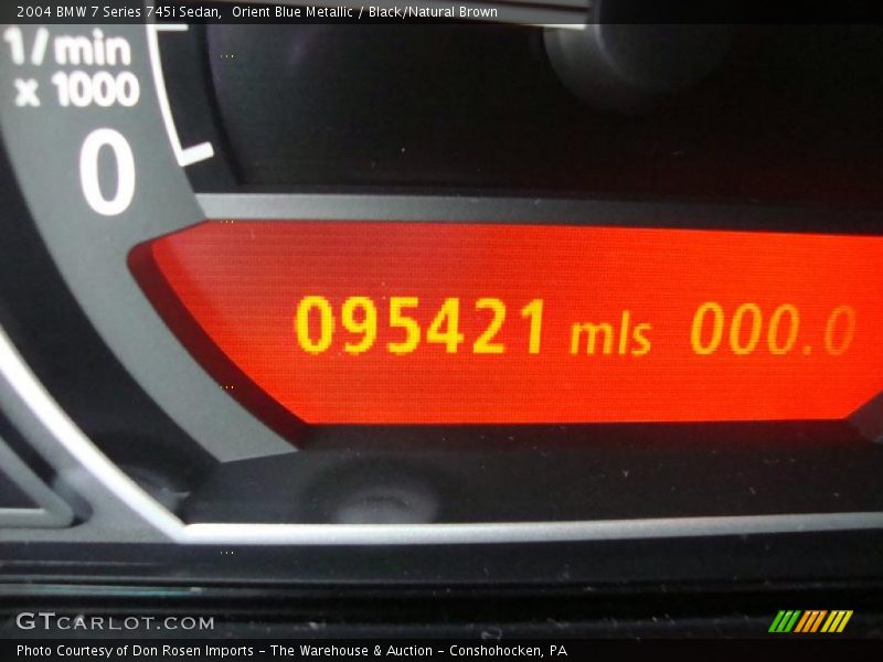 Orient Blue Metallic / Black/Natural Brown 2004 BMW 7 Series 745i Sedan