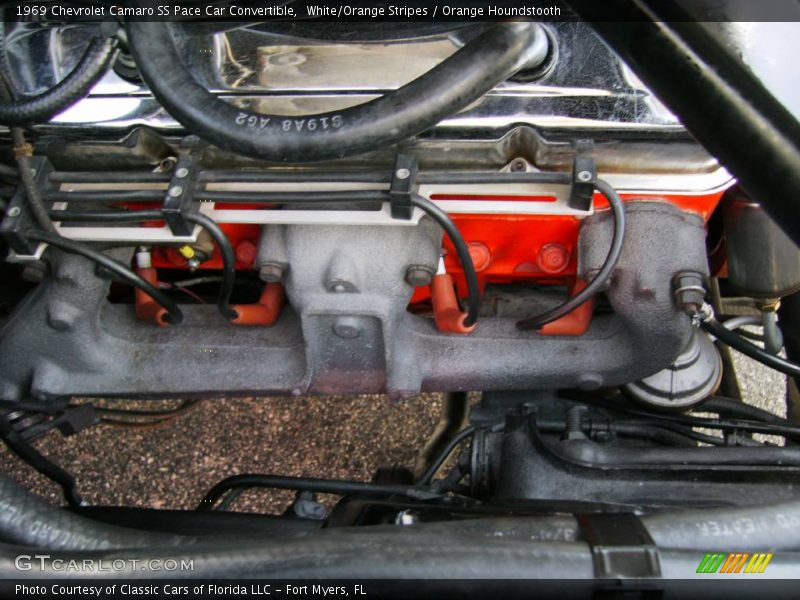 White/Orange Stripes / Orange Houndstooth 1969 Chevrolet Camaro SS Pace Car Convertible