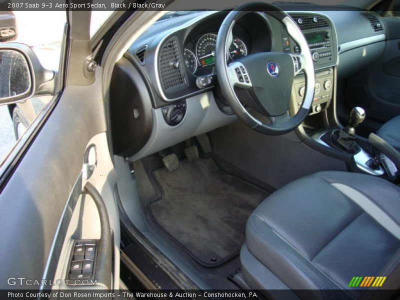  2007 9-3 Aero Sport Sedan Black/Gray Interior