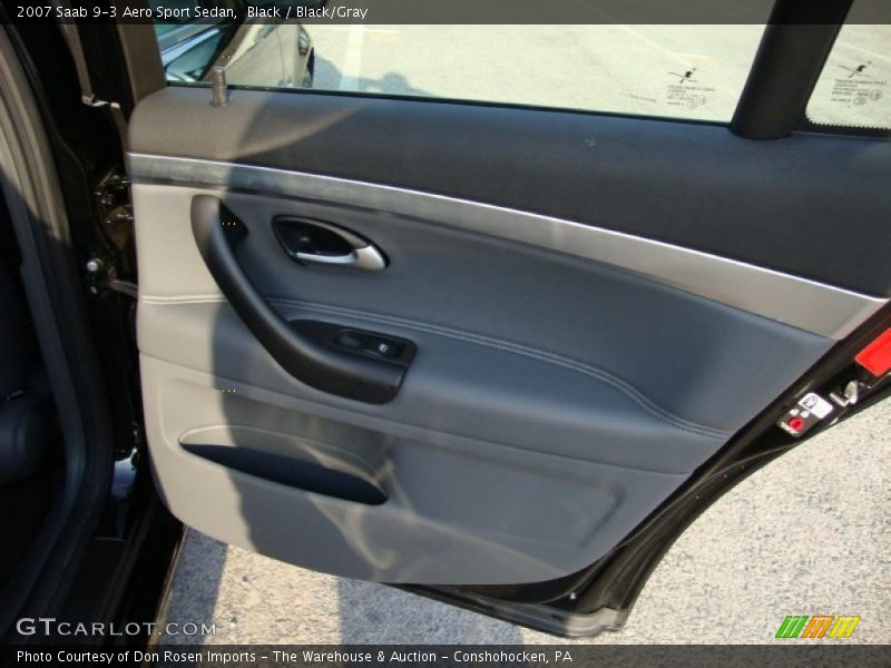 Black / Black/Gray 2007 Saab 9-3 Aero Sport Sedan