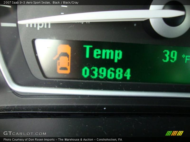 Black / Black/Gray 2007 Saab 9-3 Aero Sport Sedan