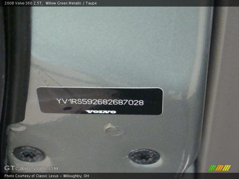 Willow Green Metallic / Taupe 2008 Volvo S60 2.5T