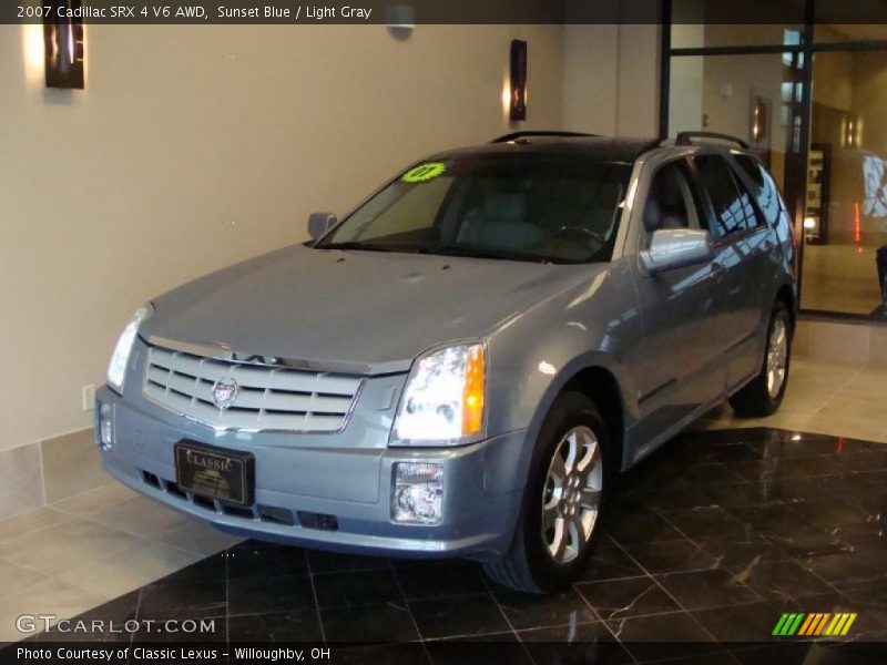 Sunset Blue / Light Gray 2007 Cadillac SRX 4 V6 AWD