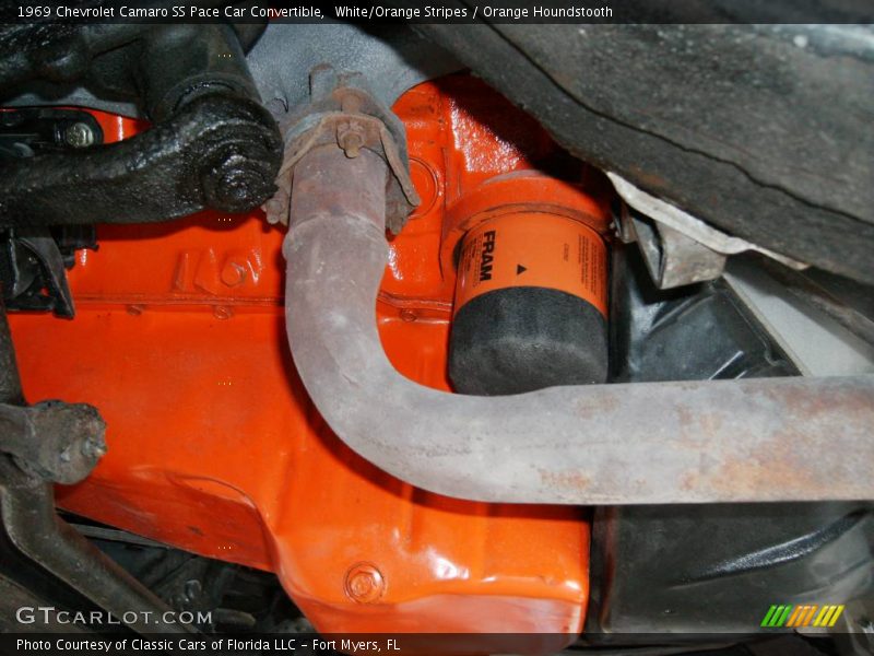 White/Orange Stripes / Orange Houndstooth 1969 Chevrolet Camaro SS Pace Car Convertible