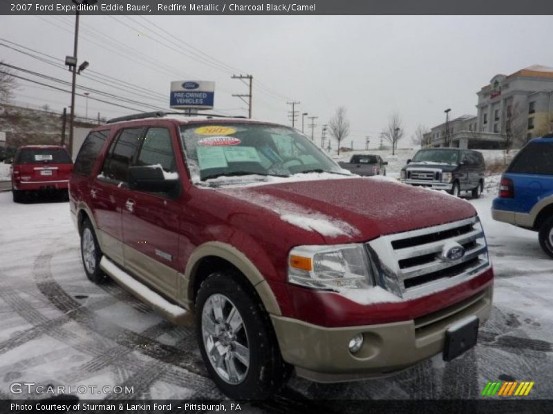 Redfire Metallic / Charcoal Black/Camel 2007 Ford Expedition Eddie Bauer