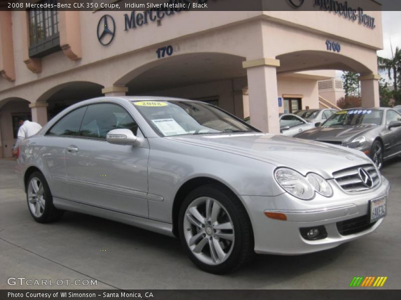 Iridium Silver Metallic / Black 2008 Mercedes-Benz CLK 350 Coupe