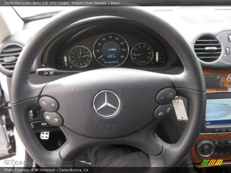 Iridium Silver Metallic / Black 2008 Mercedes-Benz CLK 350 Coupe