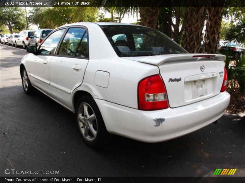 Pure White / Off Black 2002 Mazda Protege LX