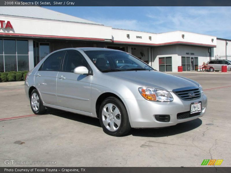 Silver / Gray 2008 Kia Spectra EX Sedan