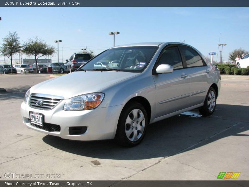 Silver / Gray 2008 Kia Spectra EX Sedan