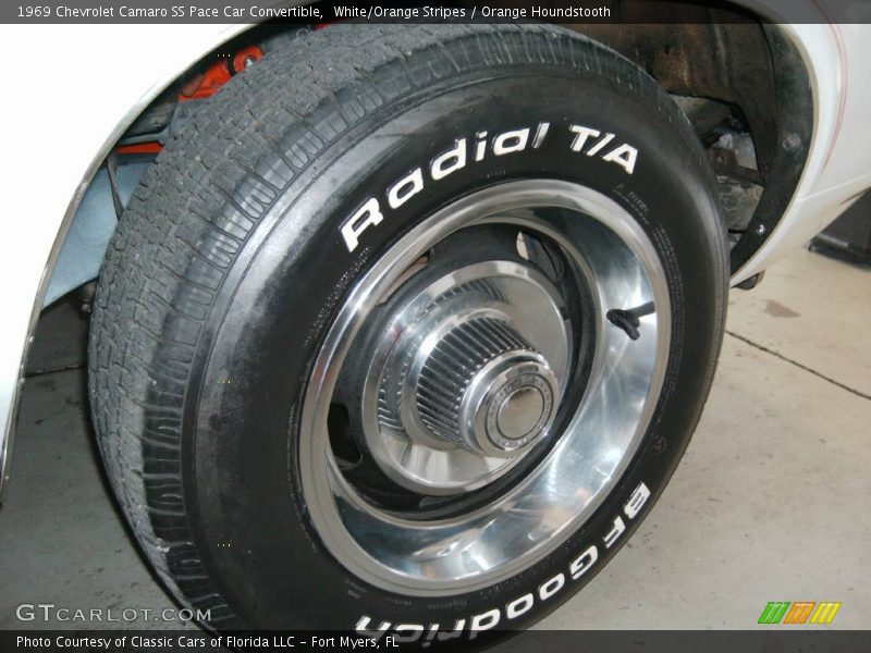 White/Orange Stripes / Orange Houndstooth 1969 Chevrolet Camaro SS Pace Car Convertible