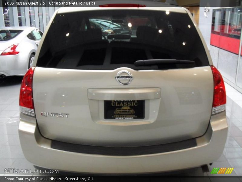 Coral Sand Metallic / Beige 2005 Nissan Quest 3.5