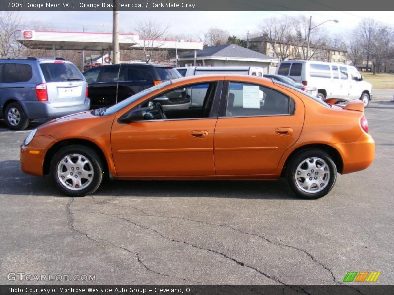 Orange Blast Pearlcoat / Dark Slate Gray 2005 Dodge Neon SXT