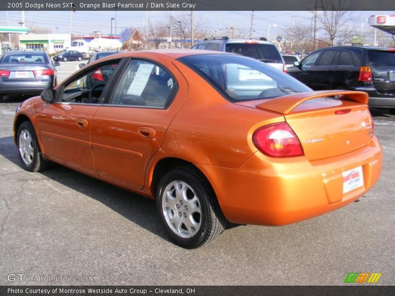 Orange Blast Pearlcoat / Dark Slate Gray 2005 Dodge Neon SXT