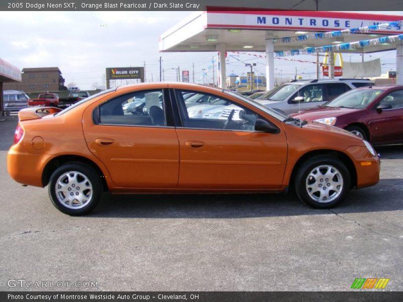 Orange Blast Pearlcoat / Dark Slate Gray 2005 Dodge Neon SXT