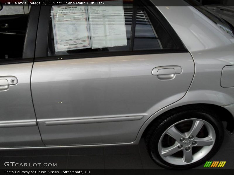 Sunlight Silver Metallic / Off Black 2003 Mazda Protege ES